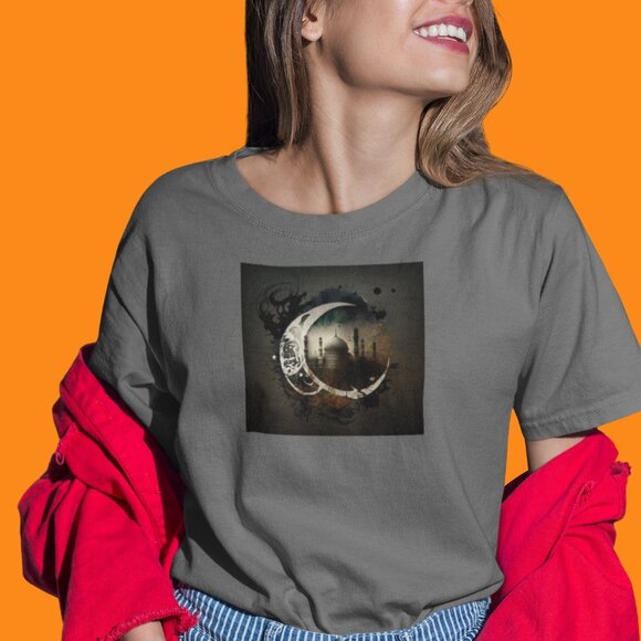 Crescent Multi color Mosque Islamic Shirt | Ramadan Kareem T-shirt | Ramadan - Picture 3 of 10